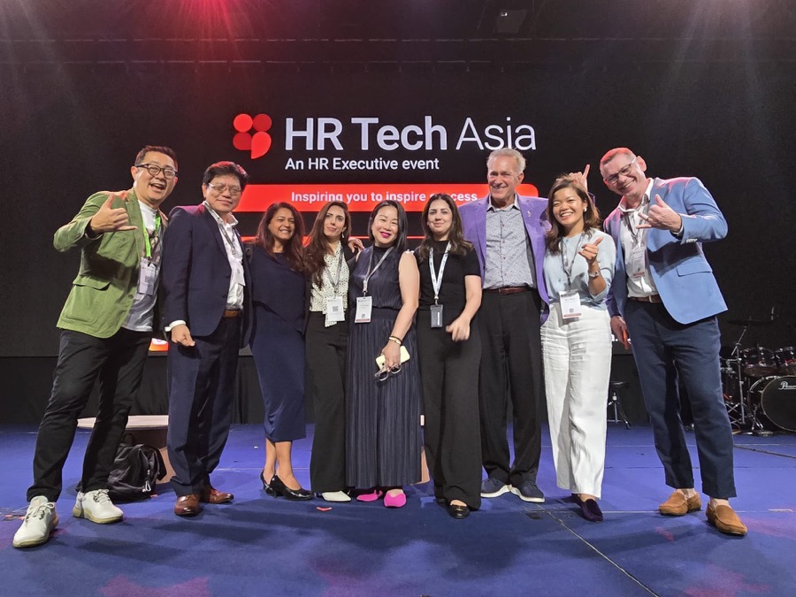 Eugene Seah with the speaker line-up at HR Tech Asia